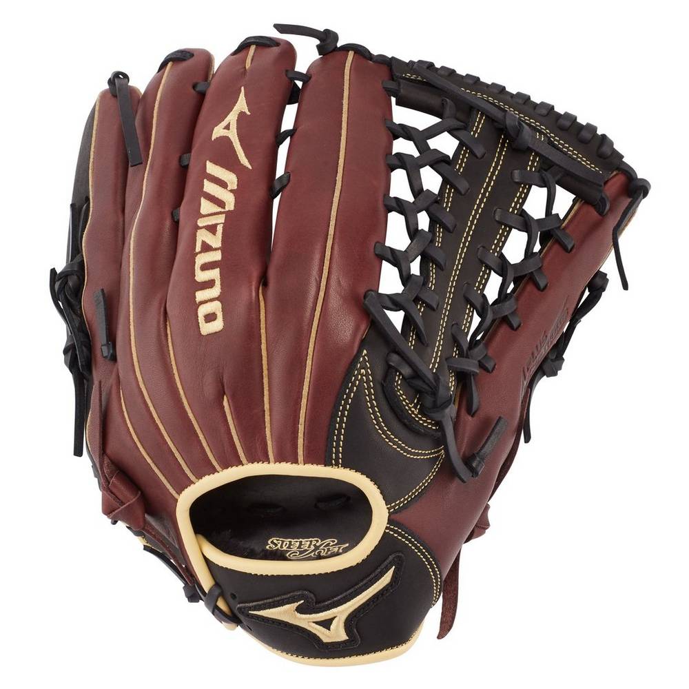 Guantes Mizuno Beisbol MVP Prime Outfield 12.75" Para Hombre Negros Rosas 6804729-WC